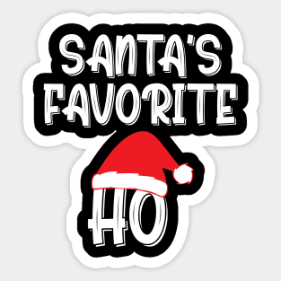 Santa's Favorite Ho, Christmas Funny Gift, Xmas Sticker